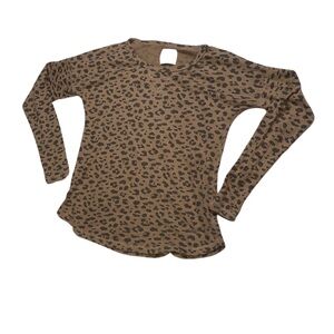 Abercrombie & Fitch Tan Brown Fitted Long Sleeve Blouse